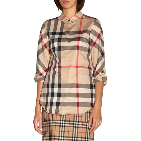 camicia burberry donna colletto blu|Camicie Burberry in Blu .